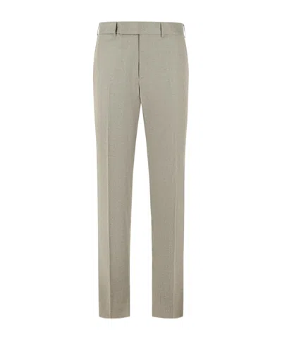 Zegna Slim Fit  Tailored Trousers In Animal Print