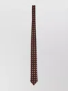 Zegna Slim Jacquard Silk Tie With Square Pattern