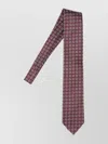 Zegna Slim Patterned Ties Pointed Tip In Burgundy