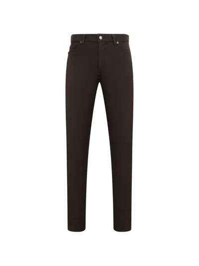 Zegna Slim-fit Roccia Jeans In Brown
