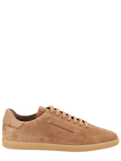 Zegna White 232 Low-top Sneakers In Brown
