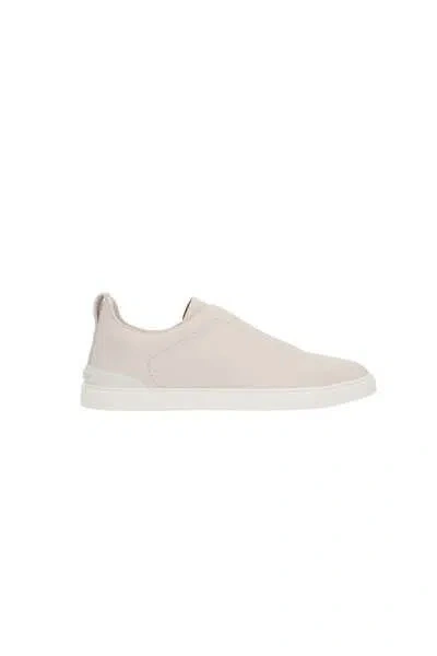 Zegna Triple Stitch Sneakers In Neutral