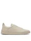 Zegna Triple Stitch Low-top Sneakers In Neutral