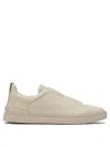 Zegna Triple Stitch Low-top Sneakers In Neutral