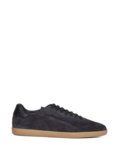 Zegna Elegant Tone-on-tone Sneakers For Men In Black