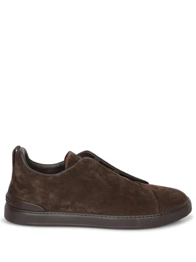 Zegna Sneakers In Brown