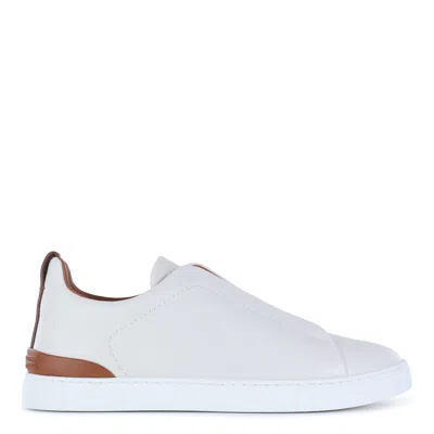 Zegna Sneakers Light And Natural In White