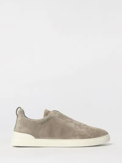 Zegna Sneakers Fabric Flat Sole In Gray