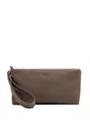 Zegna Softy Clutch Bag In Brown