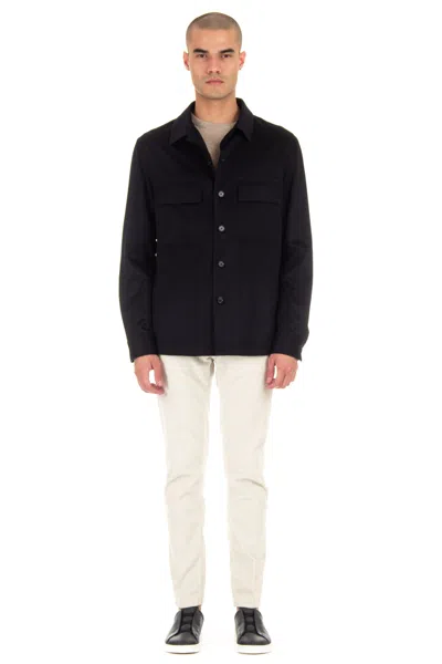 Zegna Sophisticated Overcoat For Men - Fw23 Collection In Blue