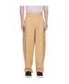 Zegna Spliced Wool Casual Pants In Nude