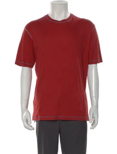 Pre-owned Zegna Sport Crew Neck Short Sleeve T-shirt In Red
