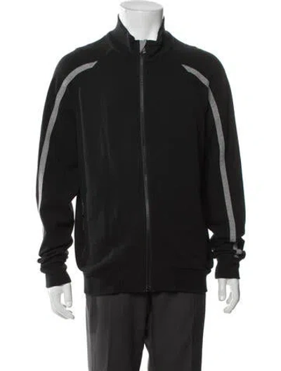 Pre-owned Zegna Sport Striped Bomber Jacket In Brown