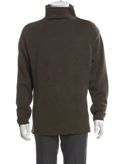 Pre-owned Zegna Sport Wool Turtleneck Pullover In Green
