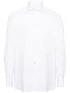 Zegna Tonal Pinstripe-pattern Shirt In White