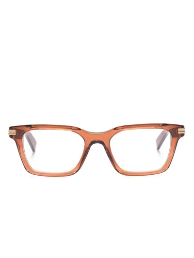 Zegna Square-frame Glasses In Brown