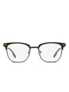 Zegna Square-frame Glasses In Black