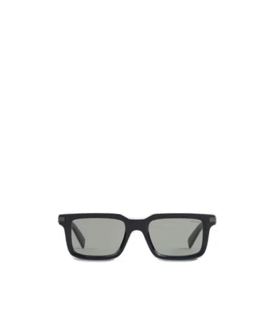 Zegna Square Frame Sunglasses In Black