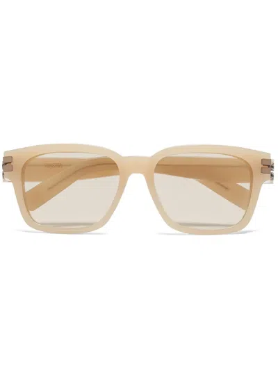 Zegna Square-frame Tinted Sunglasses In Neutrals