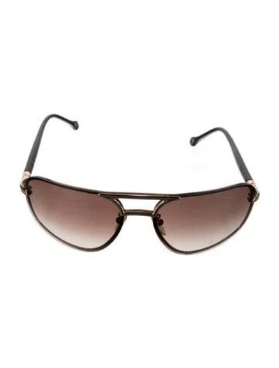 Pre-owned Zegna Square Gradient Sunglasses In Multi