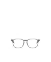 Zegna Keyhole Square Frame Glasses In Gray