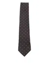 Zegna Square-pattern Tie In Brown