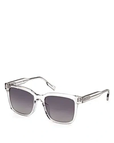 Zegna Square Sunglasses, 54mm In Gray/gray Gradient