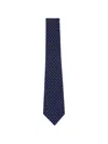 Zegna Square-pattern Tie In Blue