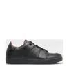 Zegna Stitched-panel Low-top Trainers In Black
