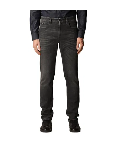 Zegna Stone Wash Slim-fitting Jeans In Black