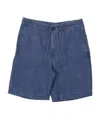 Zegna Straight Denim Shorts In Blue