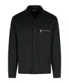 Zegna Padded Techmerino Shirt Jacket In Black