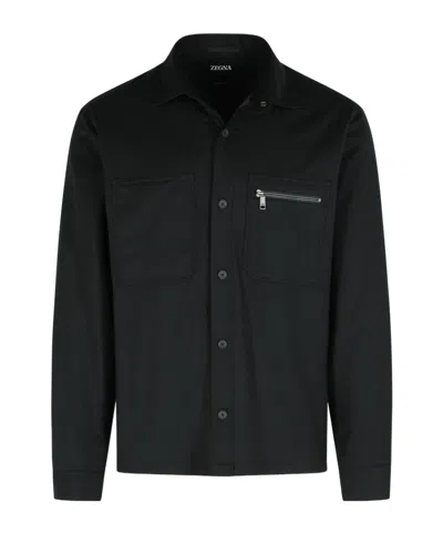 ZEGNA LONG SLEEVE CASUAL JACKET