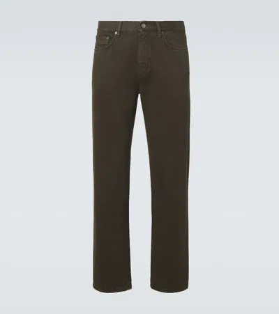 Zegna Straight Jeans In Sand