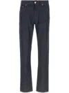 Zegna Dark Blue Rinse-washed Cotton And Linen Roccia Jeans In Blue