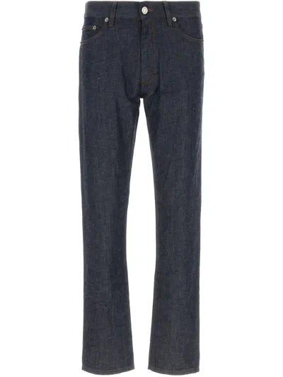 Zegna Dark Blue Rinse-washed Cotton And Linen Roccia Jeans In Navy