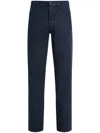 Zegna Dark Teal Blue Stone-washed Cotton Roccia Jeans In Blue