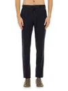 Zegna Tailored Trousers With Side And Back Pockets In Blue