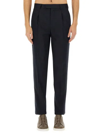 Zegna Men's Straight Leg Pants In Blue