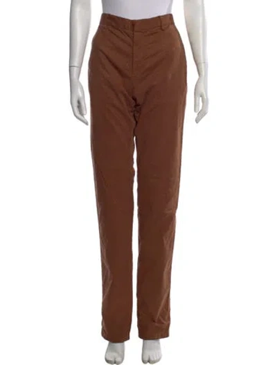 Pre-owned Zegna Straight Leg Pants In Brown