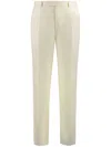 Zegna Wool Trousers Front Crease In Neutrals