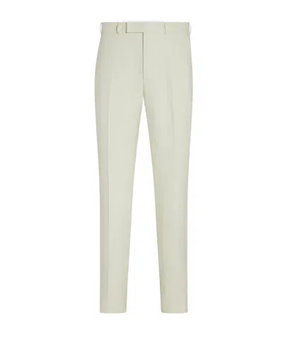 Zegna Straight-leg Tailored Trousers In White