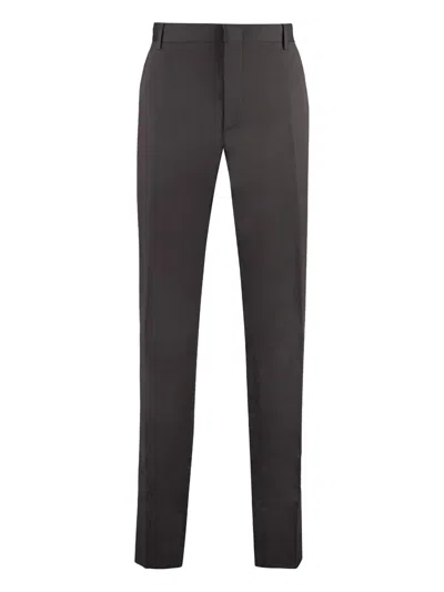 Zegna Straight-leg Trousers In Brown