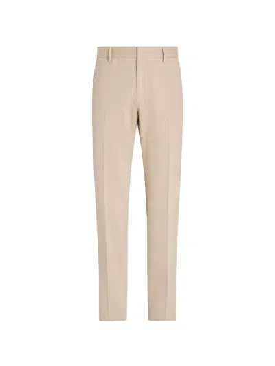 Zegna Casual Pants With Elastic Waist In White