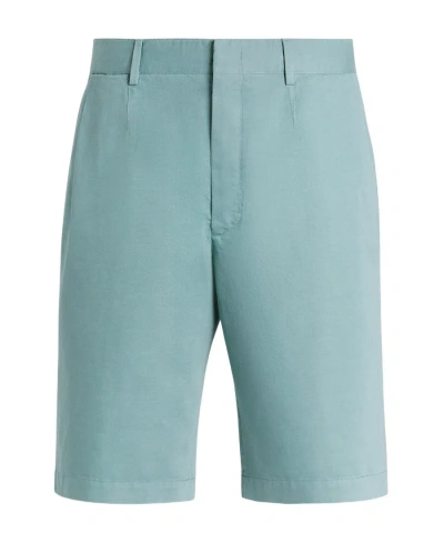 Zegna Straight Shorts In Blue