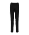 Zegna Wool Trousers With Belt Loops And Button Detail In Black
