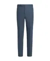 Zegna Straight Trousers In Blue