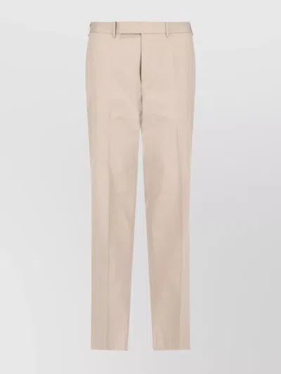 Zegna Straight Trousers With Pockets And Loops In Pink