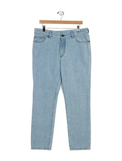 Pre-owned Zegna Straight-leg Jeans In Blue