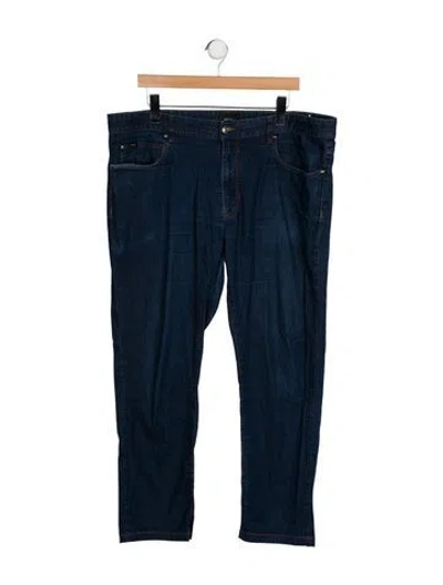 Pre-owned Zegna Straight-leg Jeans In Blue